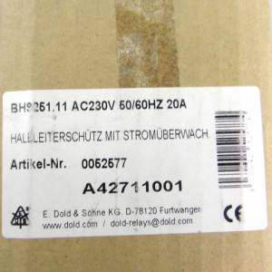 E.Dold & Söhne KG Halbleiterschütz BH9251.11 0052577 230V OVP