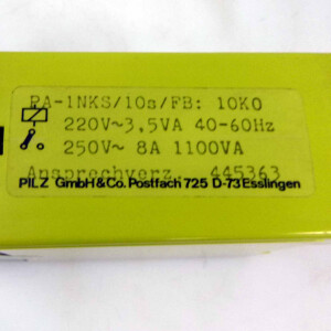 Pilz Sicherheitsrelais PA-1NKS/10s/FB:10K0 445363 GEB
