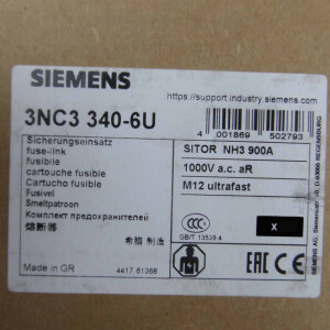 Siemens Sitor Sicherungseinsatz 3NC3 340-6U (2Stk.) OVP