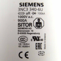 Siemens Sitor Sicherungseinsatz 3NC3 340-6U (2Stk.) OVP