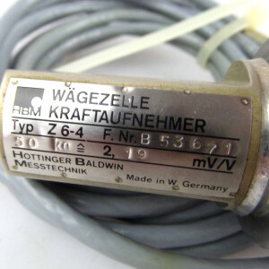 HBM Wägezelle Kraftaufnehmer Typ Z6-4 B53671 50kg GEB