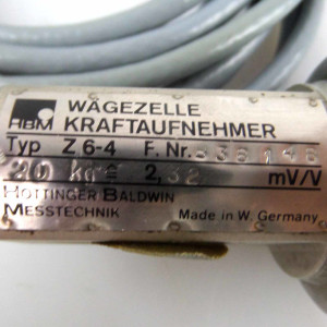 HBM Wägezelle Kraftaufnehmer Typ Z6-4 B38148 20kg GEB