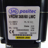 SIG Positec / BERGER LAHR Schrittmotor VRDM368/50 LWC 53824035202 GEB