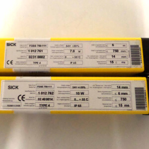 Sick Lichtvorhang 14-FGS Sender FGSS750-111 + Empfänger FGSE750-111 GEB