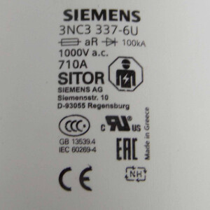 Siemens Sitor Sicherungseinsatz 3NC3 337-6U (2Stk.) OVP