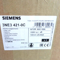 Siemens Sitor Sicherungseinsatz 3NE3 421-0C (3Stk.) OVP