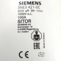 Siemens Sitor Sicherungseinsatz 3NE3 421-0C (2Stk.) OVP