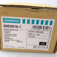 Siemens Sitor Sicherungseinsatz 3NE8 018-1 (3Stk.) OVP