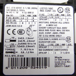 Siemens Schütz 3RT1015-1BB44-3MA0 24V OVP