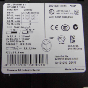 Siemens Koppelrelais 3RS1800-1HP01 OVP