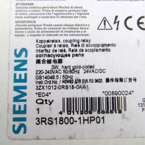 Siemens Koppelrelais 3RS1800-1HP01 OVP