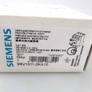 Siemens Leistungsschalter 3RV1011-0KA10 OVP