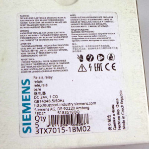 Siemens Eingangskoppler mit steckbaren Relais 3TX7015-1BM02 (5Stk.) OVP