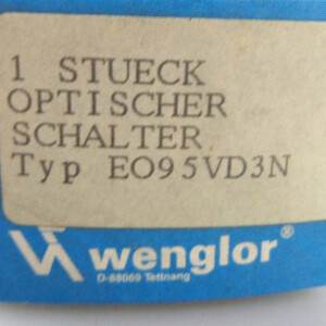 wenglor Einweglichtschranke Empfänger EO95VD3N OVP