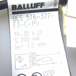 Balluff induktiver Sensor BES 516-377-E3-C-PU NOV