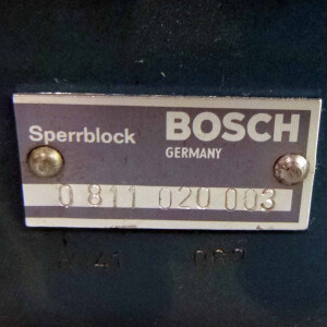 Bosch Sperrblock 0 811 020 003 GEB