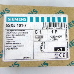 Siemens Leitungsschutzschalter 5SX5101-7 OVP