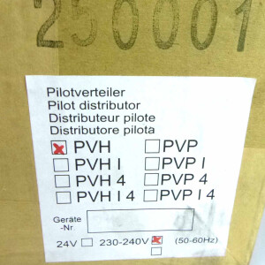 Gebrüder Heyl Hydraulischer Pilotverteiler PVH 230V OVP