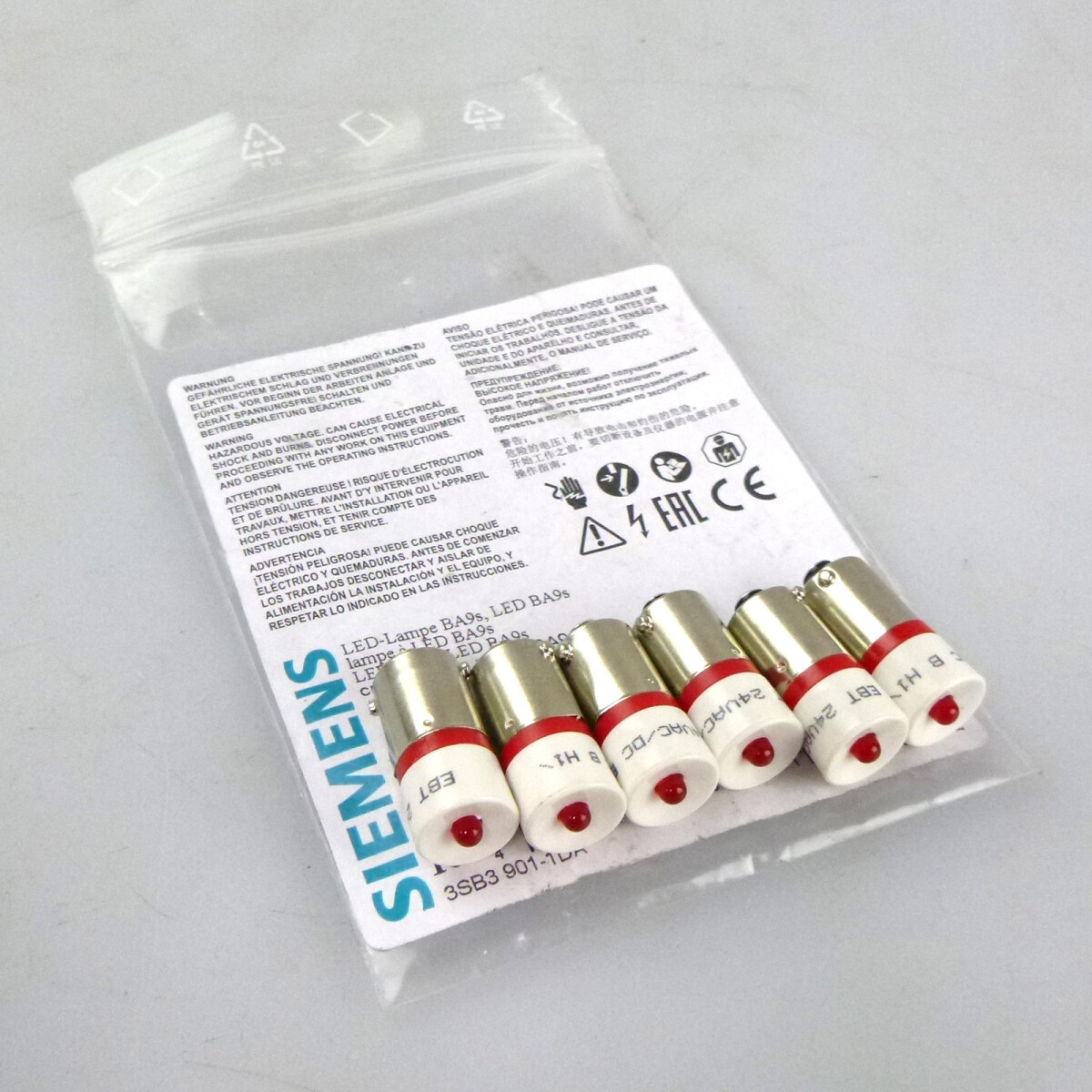 Siemens LED-Lampe 3SB3901-1CA (6Stk.) rot NOV