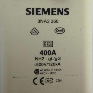 Siemens Sitor Sicherungseinsatz 3NA3 260 (3Stk.) OVP