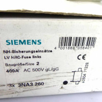 Siemens Sitor Sicherungseinsatz 3NA3 260 (3Stk.) OVP