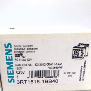 Siemens Schütz 3RT1516-1BB40 24V OVP