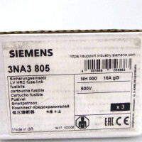 Siemens Sitor Sicherungseinsatz 3NA3 805 (3Stk.) OVP