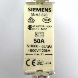Siemens Sitor Sicherungseinsatz 3NA3 820 (9Stk.) OVP