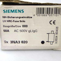 Siemens Sitor Sicherungseinsatz 3NA3 820 (9Stk.) OVP
