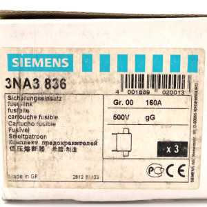Siemens NH-Sicherungseinsatz 3NA3836 (3Stk.) OVP