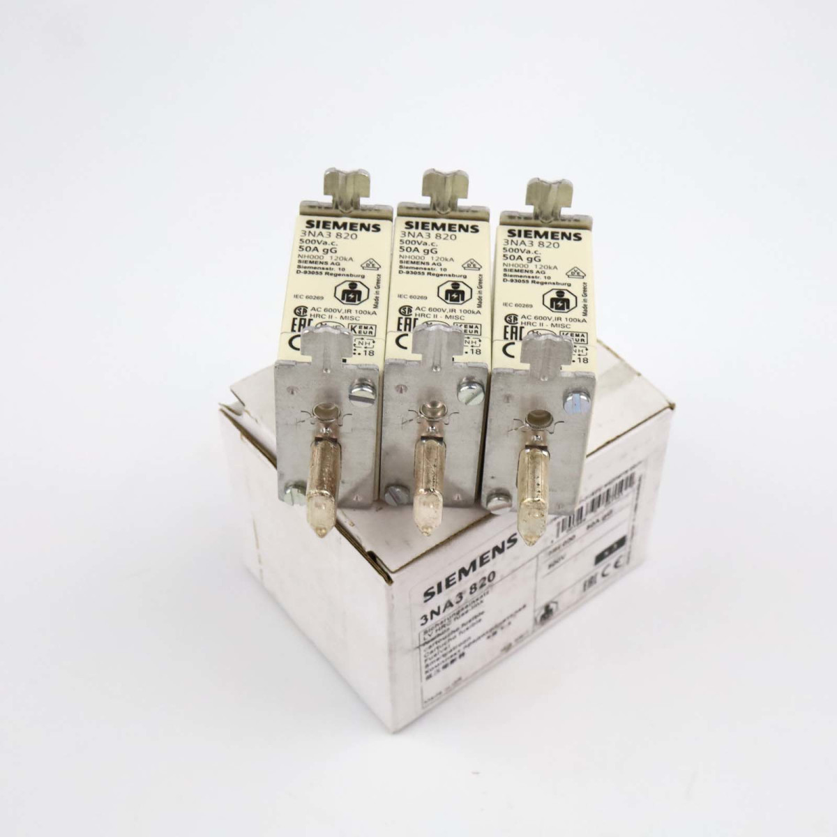 Siemens Sitor Sicherungseinsatz 3NA3 820 (3Stk.) OVP
