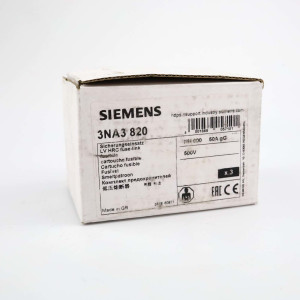 Siemens Sitor Sicherungseinsatz 3NA3 820 (3Stk.) OVP
