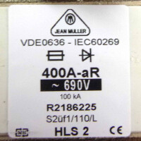Jean Müller NH-Sicherungseinsatz R2186225 400A 690V OVP