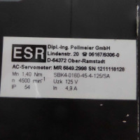ESR Pollmeier GmbH AC-Servomotor MR 6849.2998 SBK4-0160-45-4-125/SA GEB