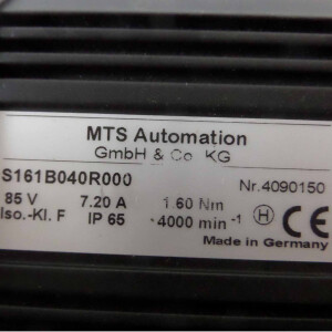 MTS Servomotor S161B040R000 4000min-1 85V GEB