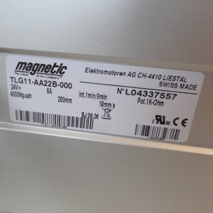 Magnetic Linear Drive Company Linearantrieb TLG11-AA22B-000 4000N 24V 200mm NOV