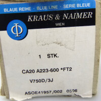 Kraus&Naimer Steuerschalter CA20 A223-600 *FT2 OVP