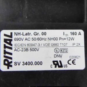 RITTAL NH-Lasttrenner Gr.00 SV 3400.000 NOV