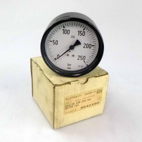 WIKA Manometer 212.20.100 0-250bar 9042180 Ø 95mm OVP