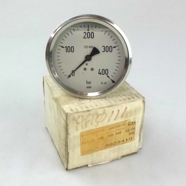 WIKA Glycerinmanometer 213.53.100 0-400bar 9023410 Ø 100mm OVP