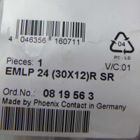 Phoenix Contact Kunststoffschild mit Bohrung EMLP 24 (30X12)R SR 0819563 OVP