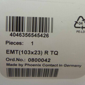 Phoenix Contact Einsteckschild EMT (103X23)R TQ 0800042 OVP