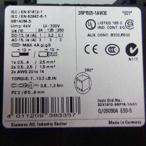 Siemens Zeitrelais 3RP1505-1AW30 GEB