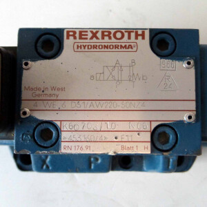 Rexroth Hydronorma Wege-Schieberventil H-4 WEH 16 D51/6AW220-50NZ4 + 4 WE 6 D51/AW220-50NZ4 GEB