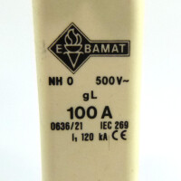 Ebamat Sicherungseinsatz 0636/21 NH0 100A 500V GEB