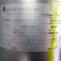 Dunkermotoren AC-Motor DR52.1X60-4/ASTO + SG62 i=15:1 GEB