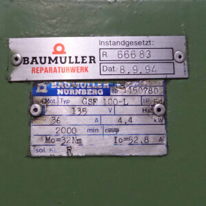 Baumüller Servomotor GSF 100-L 4,4kW REM