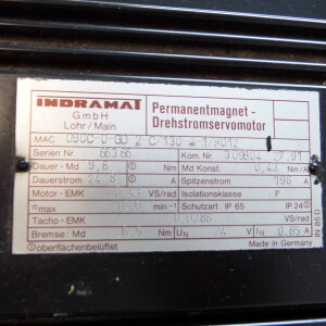 Indramat Servomotor MAC090C-0-GD-2-C/130-A-1/S012 NOV
