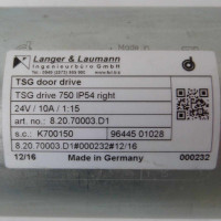 Langer&Laumann Antrieb 8.20.70003.D1 TSG drive 750 IP54 right 24V/10A/1:15 GEB