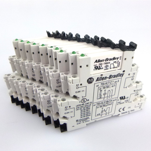 Allen Bradley Relaissockel 700-HLS1Z24 Ser.A + Einzelrelais 700-TBR24 (10Stk) GEB